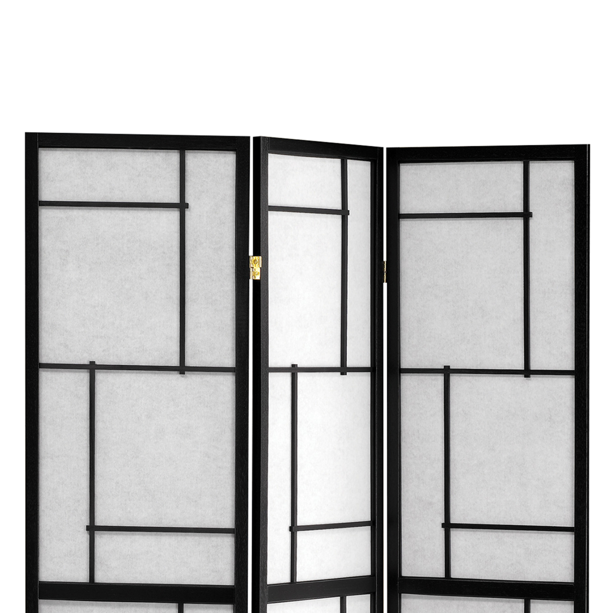 Monarch Specialties Damis 3-Panel Folding Floor Screen Black And White - image 2 of 5