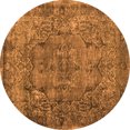 thumbnail image 1 of Ahgly Company Indoor Round Abstract Orange Contemporary Area Rugs, 3' Round, 1 of 1