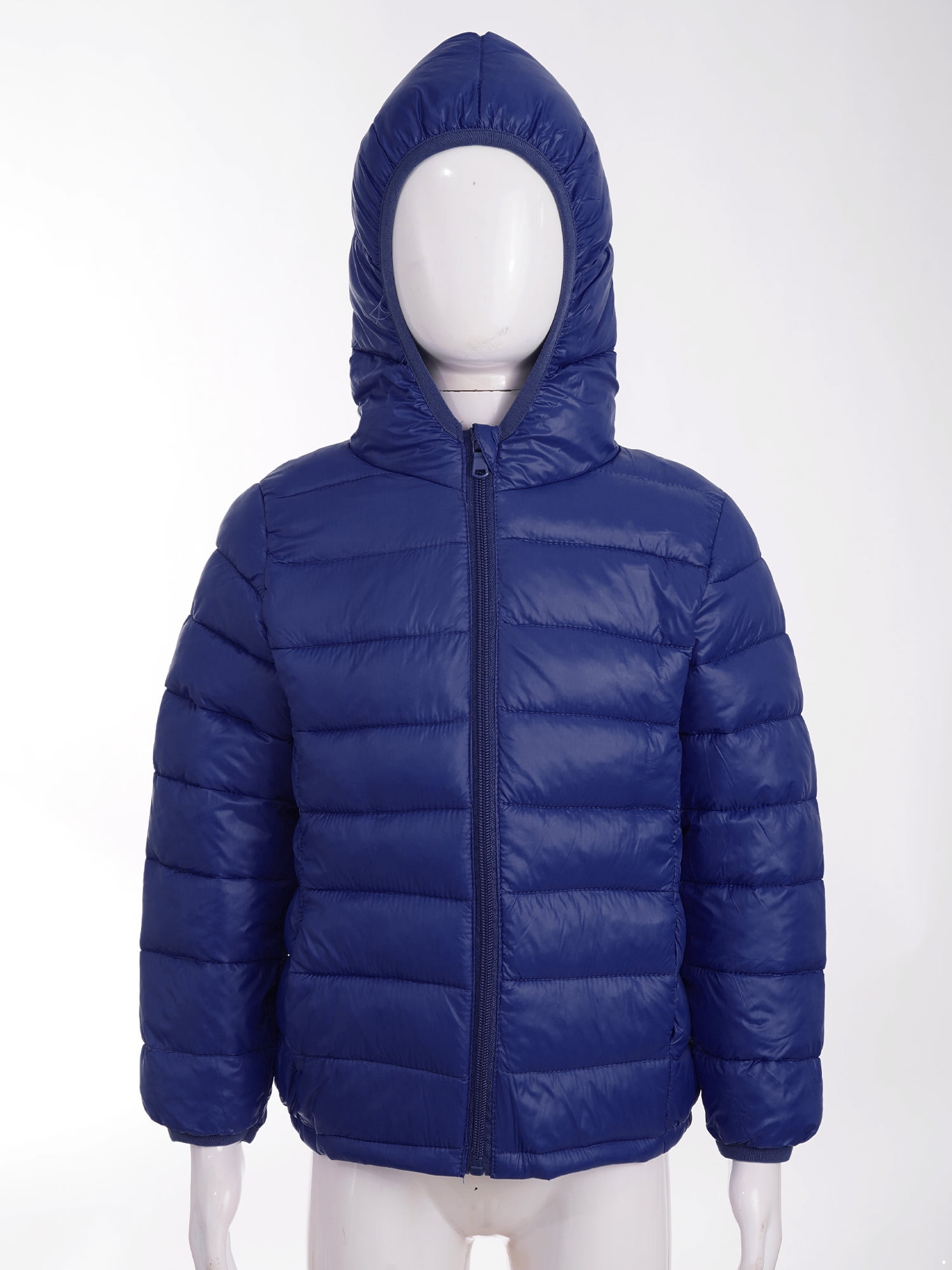 SEAUR jongens lichtgewicht winter pufferjas casual warme gewatteerde capuchon jas inpakbaar winddicht rits 7-16 jaar, Grijs, 9-10 jaar
