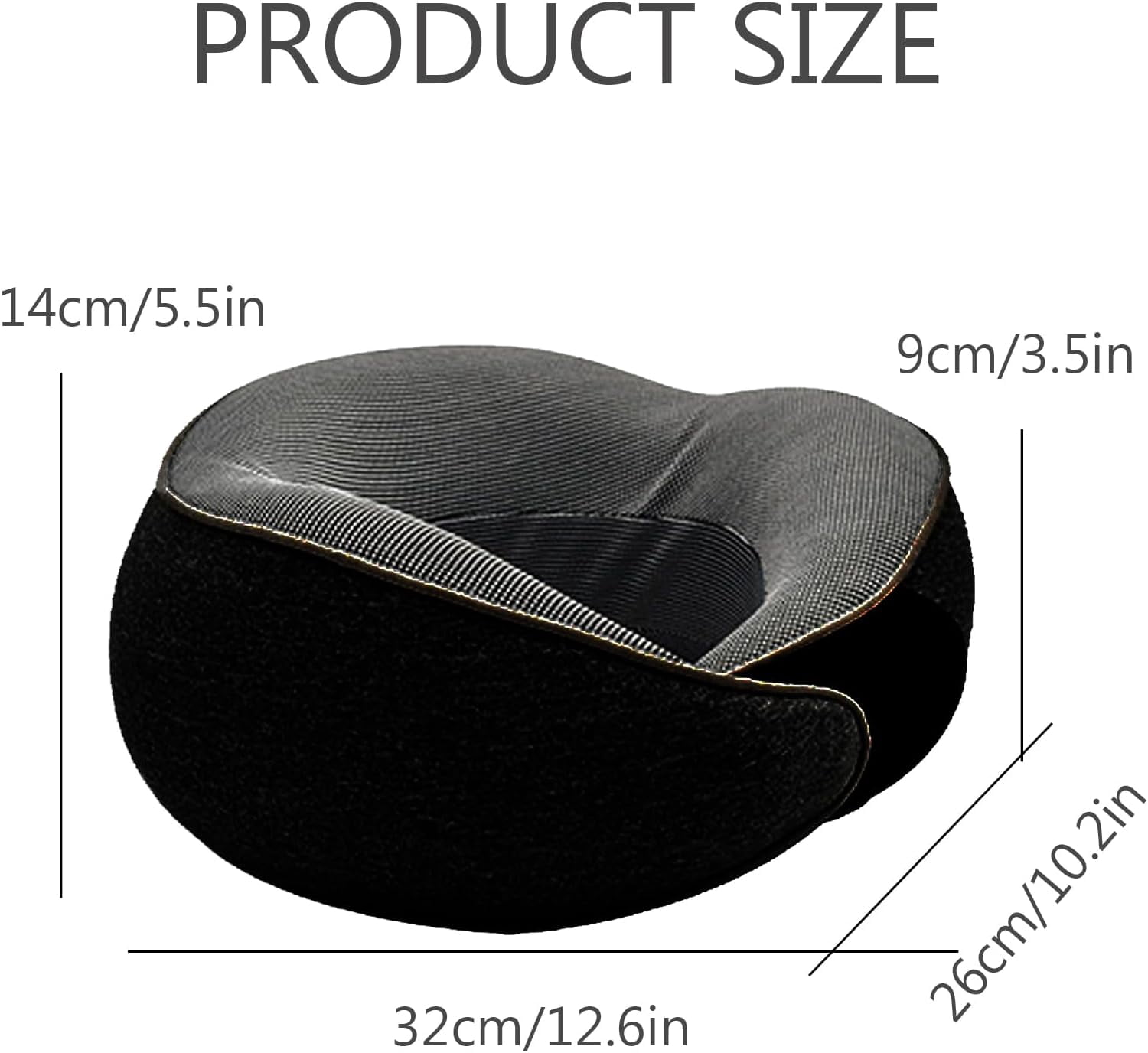 Neck Pillow, Wander Plus Travel Neck Pillow, Aircraft Memory Foam Travel Neck Pillow (Black)