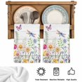 thumbnail image 5 of Wildflowers Kitchen Towels Set of 4, Spring Farmhouse Tulip Floral Leaf Wooden Grain Absorbent Dish Towels for Kitchen, Microfiber Hand Towel, Quick Drying Tea Towel for Cleaning Dishcloths, 5 of 7