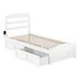 thumbnail image 2 of AFI Warren Solid Wood Twin Bed w/ Footboard & Drawers in White, 2 of 14