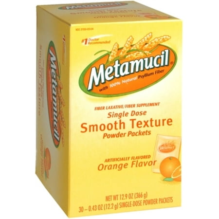 100fx Single Fiber - Metamucil Smooth Texture Orange Single Dose Packets 30 Each