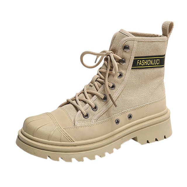 NECHOLOGY Botas Mujer Zapatos Botines de mujer Zapatos de mujer Botas largas hasta el tobillo de moda Tacones gruesos Botas largas de gamuza plisadas por encima de la rodilla (Khaki, 8)