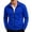 Blue, variant on Mens Full Zip Jackets Soft Stretch Fleece Long Sleeve Slim Fit Warm Coats For Active Casual & Layering Wear