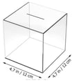 thumbnail image 2 of Caja de ahorro de dinero de acrílico transparente para ahorro de efectivo, banco para adultos que no se puede abrir para dinero real, banco de monedas, tarro de cambio transparente, 12*12CM, 2 of 5
