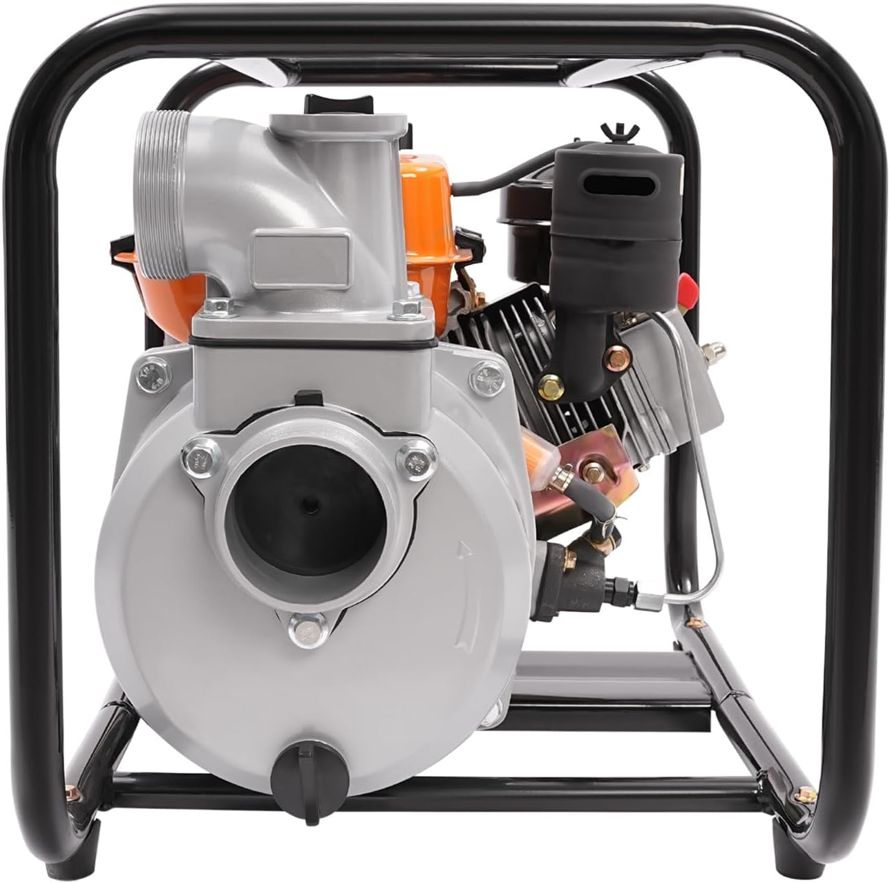 4-Stroke 196CC Diesel-powered Water Pump, 3 inch Trash Water Transfer Pump, Portable High Pressure with 24.61ft Hose, Diesel Water Pump for Irrigation Pool