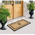 thumbnail image 6 of A1HC Natural Coir and Rubber Monogrammed Door Mat, 24x48 in, Thick Durable Thin Profile Welcome Mat for Front Porch & Entryway, 6 of 7