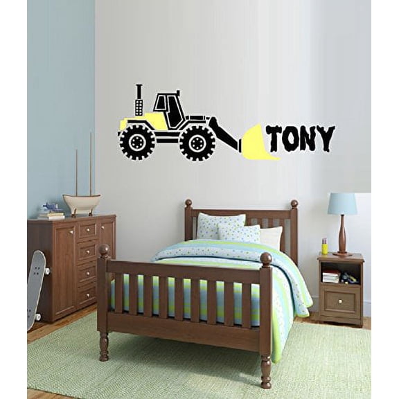 Decal ~ LOADER Truck with Custom name ~ WALL DECAL, HOME DECOR 11" X "31