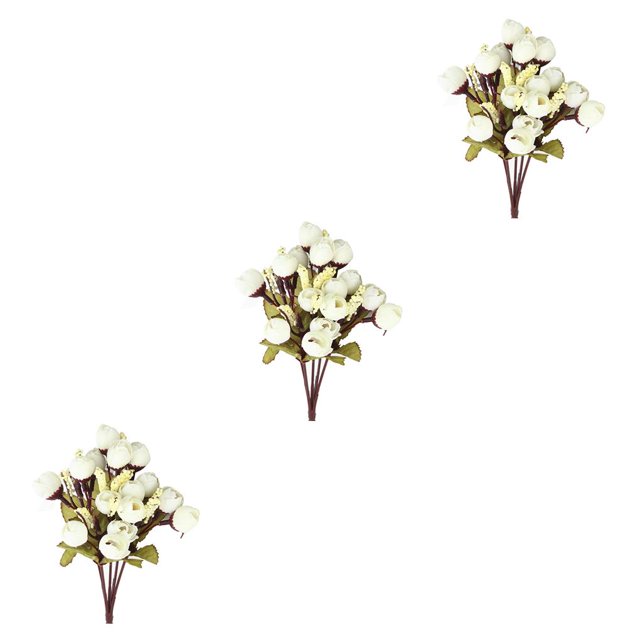 Bearachild Ramo de flores artificiales de 15 cabezas, capullos de rosas falsos realistas, ramo decorativo para el hogar, oficina, fiesta de boda Type2 NO2 Bearachild CBP123314