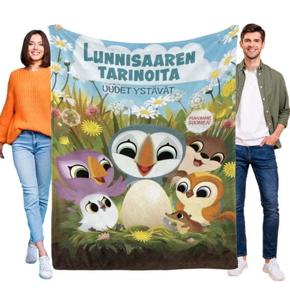 Lunnisaaren Tarinoita Cartoon Blanket Soft Throw Blanket Micro Fleece Fuzzy Blankets Thin Bed Couch Decor Adult Nap Bedroom Car All Season Birthday Gifts 30"X40"