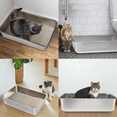 thumbnail image 5 of Stainless Steel Litter Box 2 Pack, 23.6“x15.7"x6" Deep Stainless Steel Cat Litter Box Extra Large, XL Metal Litterbox for Big Cats with High Sides, Non Stick Surface, Easy to Clean, 5 of 5