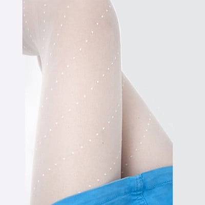 

Woman Summer Polka Dot Printed Tights Summer Nylon Pantyhose Stockings Lingerie Seamless Tights for Girls White Twill Dots