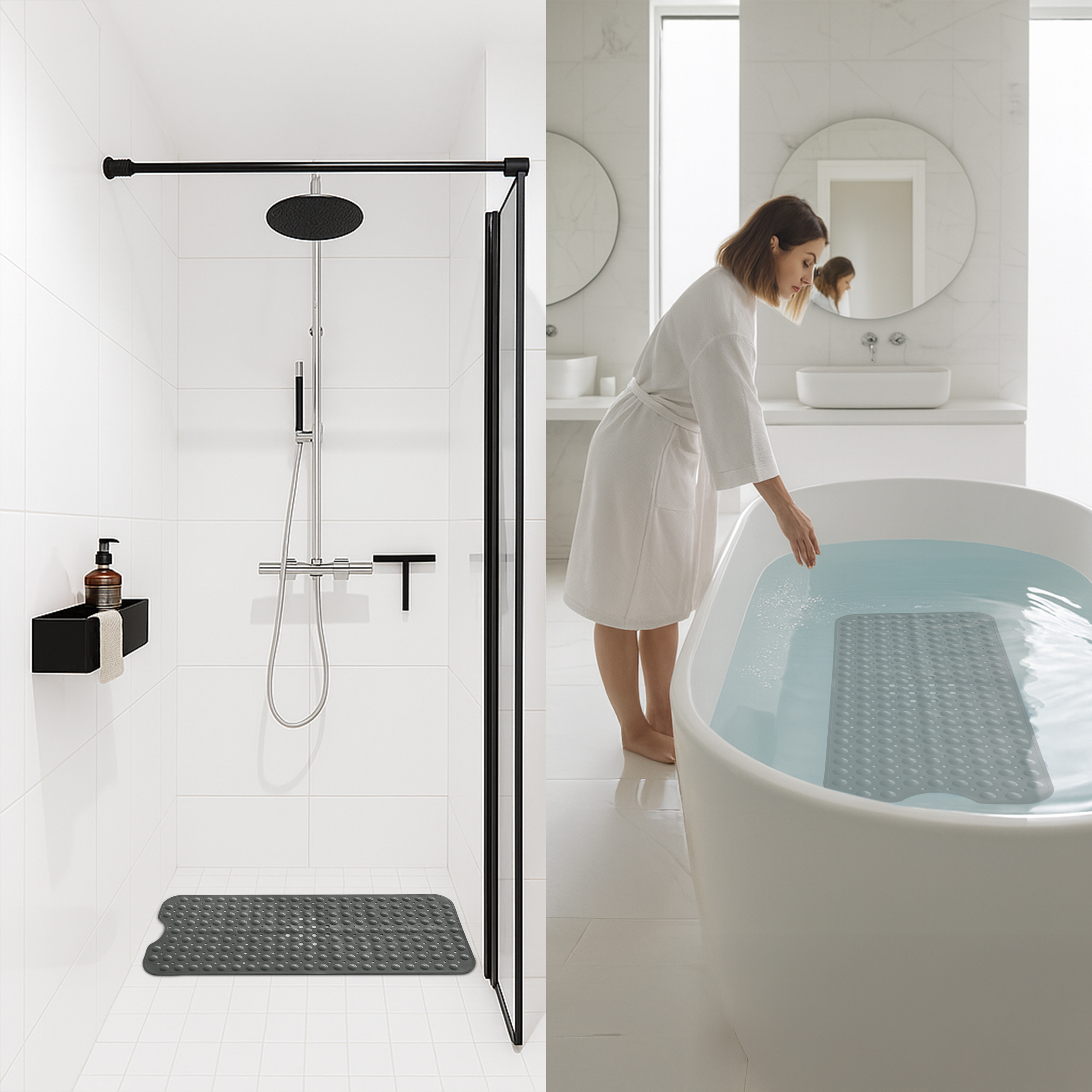 Lux Decor Collection Non-Slip Bath Mat, 40 x 16 Inch photo 3