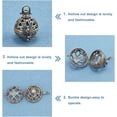 thumbnail image 4 of 10pcs Cage Pendants Brass Locket Charms Chime Ball Pendants Locket for Necklaces Jewelry Making Supplies-Bronze Colorful, 4 of 7