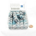 thumbnail image 2 of Steel and Teal Gemini Dice with White Pips D6 16mm (5/8in) Bulk Pack of 50 Wondertrail, 2 of 2