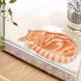 thumbnail image 6 of Cute Sleeping Cat Shaped Bedroom Area Rug, 15.7"x30" Non-Slip Floor Mat, Funny Area Rug Mats Tabby Cat Art Floor Carpet for Home Kitchen Bathroom, Leodye Back to School Season Clearance Special Offers, 6 of 8