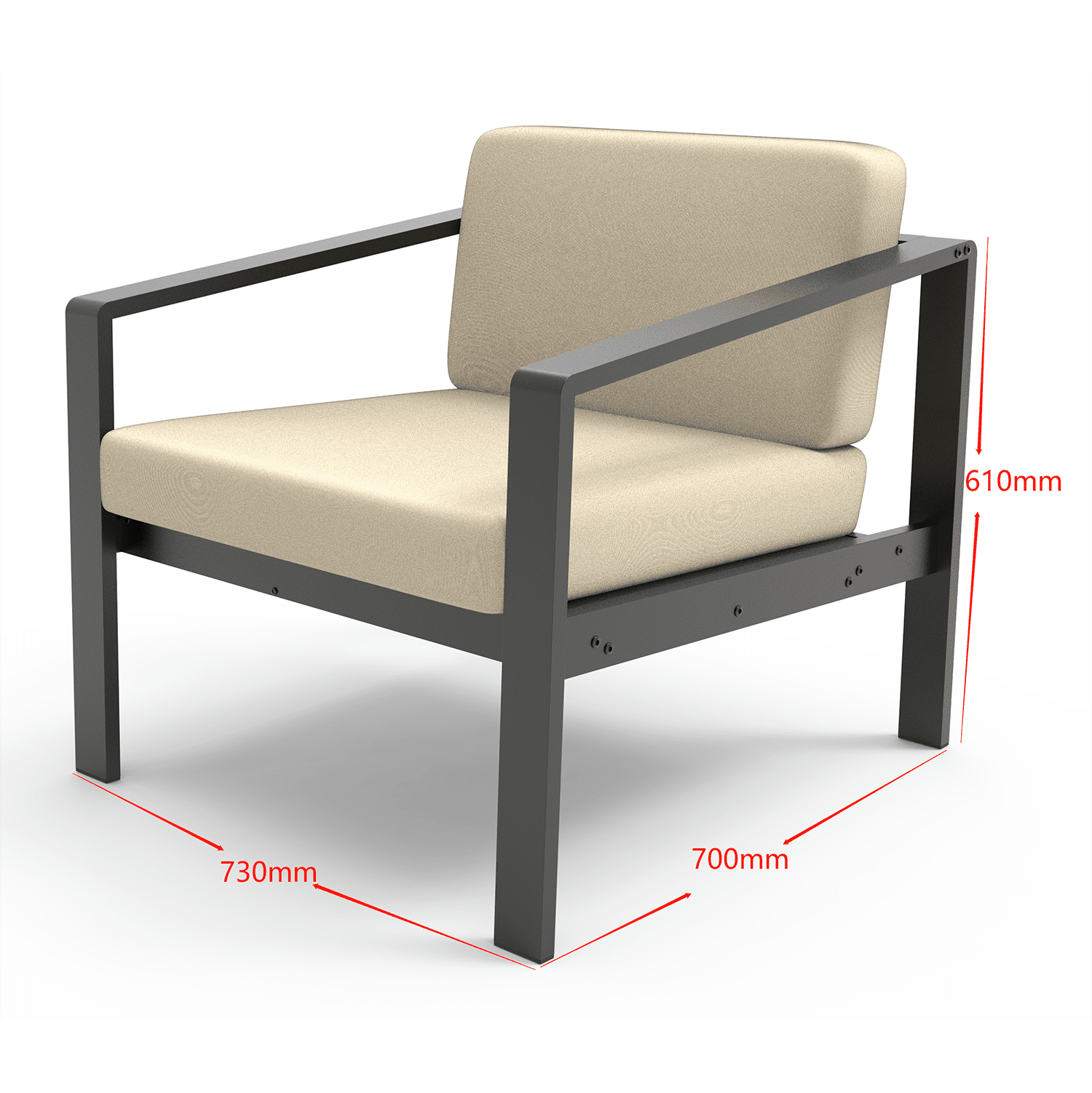 Resenkos Mid Century Outdoor Patio Dining Chairs with Steel Frame, Deep Seating Armchair Single Sofa for Porch, Lawn, Garden, Backyard Resenkos Mid Century Outdoor Patio Dining Chairs with Steel Frame, Deep Seating Armchair Single Sofa for Porch, Lawn, Garden, Backyard