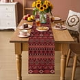 thumbnail image 2 of Red Boho Southwestern Table Runner 60 Inches, Farmhouse Aztec Tribe Ethnic Motifs Bed Runner Dresser Scarves Tabletop for Indoor Outdoor Parties/Ceremony/Banquet, 13" x 60", 2 of 8