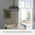 thumbnail image 6 of Hunter - Starklake 6-light Natural Black Iron, Large Chandelier, Dimmable, Wagon Wheel Shaped, for Bedrooms, Dining, Living Rooms - 19666, 6 of 8