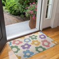 thumbnail image 2 of Colorful Daisy Flower Silhouette Pattern Door Rugs,Washable Non Slip Door Mats Indoor,Decorative Door Mats,Entry Mat Indoor for Entrance,Bedroom,Kitchen,Bathroom,17"x30", 2 of 6