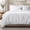 White, variant on Bare Home Organic Cotton Duvet Cover Set - 400 Thread Count - Sateen Weave - Full, Dusty Purple, 3-Pieces