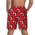 thumbnail image 4 of Balery Bulldog Red Mens Swim Trunks Swim Shorts for Men Quick Dry Inseam Beach Shorts with Compression Liner Pocket-Large, 4 of 9