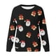 thumbnail image 2 of Gibobby Sudaderas para Mujer Navidad manga larga cuello redondo moda casual invierno y otoño pulóver sudadera(Negro,M), 2 of 3