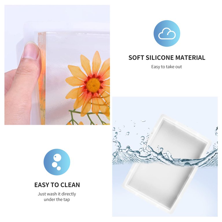 Clear Silicone 6 X 6 X 2 Block Mold / Deep Silicone Mold / Resin