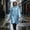 Light Blue, variant on Summer Rain Jacket for Women Long Raincoat Waterproof Hooded Windproof PU Trench Coat Button Down Casual Outerwear with Flap Pockets Contrast Trim for Commuting Daily Wear Travel