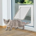 thumbnail image 6 of Niovtt 4 Way Lockable Dog Cat Safe Flap Door Puppy Pets Plastic Gate (White XL), 6 of 6