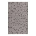 thumbnail image 3 of Unique Loom Floral Shag Collection Area Rug - Carved (5' 1" x 8' Rectangle Light Gray and Gray), 3 of 7