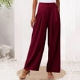 thumbnail image 2 of Summer Pants for Women up Pants for Women Checks Length Flowing High Waist Flare Softball Training Lined Workout High Waist Trouser Clothes Work Fresh RD1 S, 2 of 8