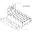 thumbnail image 7 of Miniyam Wood Twin Bed with Storage Drawers for Kids and Teens, White, 7 of 7