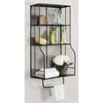 thumbnail image 2 of Linon Distressed Wall Storage Organizer, Black, Fully Assembled, 2 of 3