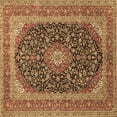 thumbnail image 1 of Ahgly Company Indoor Square Medallion Brown Traditional Area Rugs, 6' Square, 1 of 4