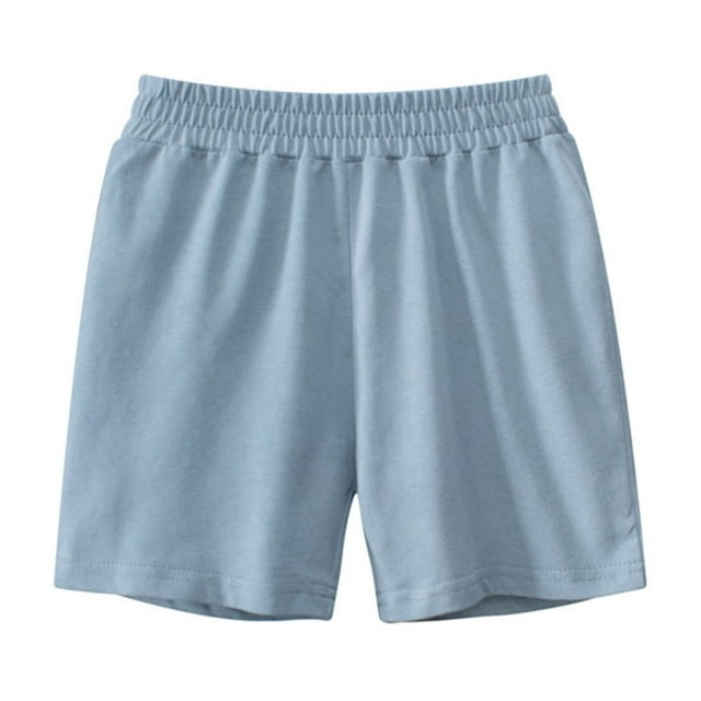 Odeerbi 1-9 Años Niños Niñas Verano Bermudas Algodón Colores Sólidos Pantalones Cortos Transpirables