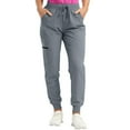 thumbnail image 2 of GEWSEY Womens Scrub Joggers 4-Way Stretch Anti- Moisture-Wicking Elastic Waistband Four Pocket Jogger Pants (Grey, XXL), 2 of 8