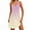 Yellow, variant on Young Adult Dresses Women's Summer Gradient Print Loose Sleeveless V Neck Dress with Pocket S-2XL Gift for Her
