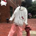 thumbnail image 3 of Sudadera de Hello kitty para mujer, ropa de calle Harajuku, sudaderas con capucha de Amine divertidas, jersey para adolescentes de Japón, Tops de gran tamaño Vintage, 3 of 3
