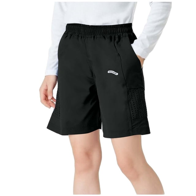 Vestido de Verano Corto Niños Hielo Seda Estirable Cinco Cuartos Sueltos Pantalones Cortos Deportivos Ligeros, Pantalones Estirables