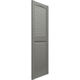 thumbnail image 3 of Ekena Millwork 12"W x 63"H Lifetime Vinyl, TailorMade Cathedral Top Center Mullion, Open Louver Shutters, w/Shutter-Loks (Per Pair), Clay, 3 of 6