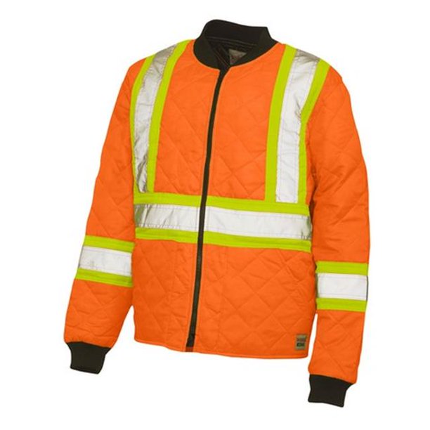Richlu richlu s43221flor2x orange quilted safety jacket with 2 inch