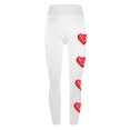 thumbnail image 5 of lcziwo Women's Valentines Day Leggings Heart Graphic Print Legging Pants Stretch High Waisted Tummy Control Yoga Pants Full Length Workout Tights White M, Clothes Clearance, 5 of 7