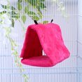 thumbnail image 4 of Adorable Bird Sleeping Bed Parrot Hammock Warm Plush Birds Nest Pet Hanging Hut for Home Cage Bird Parrot (Rosy, Small Size), 4 of 4