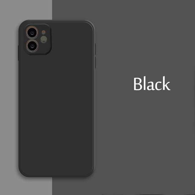 Funda cuadrada de silicona líquida para teléfono móvil, cubierta protectora de lente completa para iPhone 11, 12, 13 Pro Max, Mini, X, XS Max, XR, 7, 8 Plus, SE2, novedad