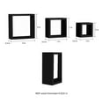 thumbnail image 4 of Floating Shelves- Cube Wall Shelf Set with Hidden Brackets, 3 Sizes to Display Decor, Books, Photos, More- Hardware Included by Lavish Home (Black), 4 of 5