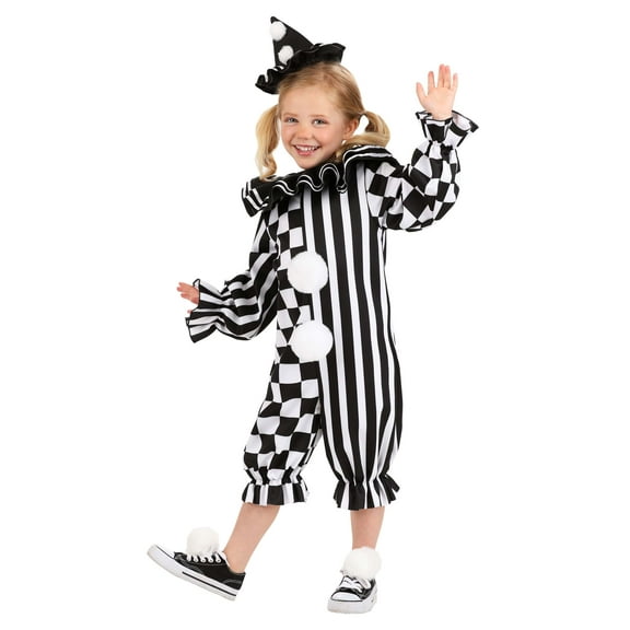 Girl's Toddler Giddy Gothic Clown Costume