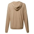 thumbnail image 2 of FashionOutfit Women's Casual Solid Loose Fit Drop Shoulder Long Sleeve Sweatshirt, 2 of 4