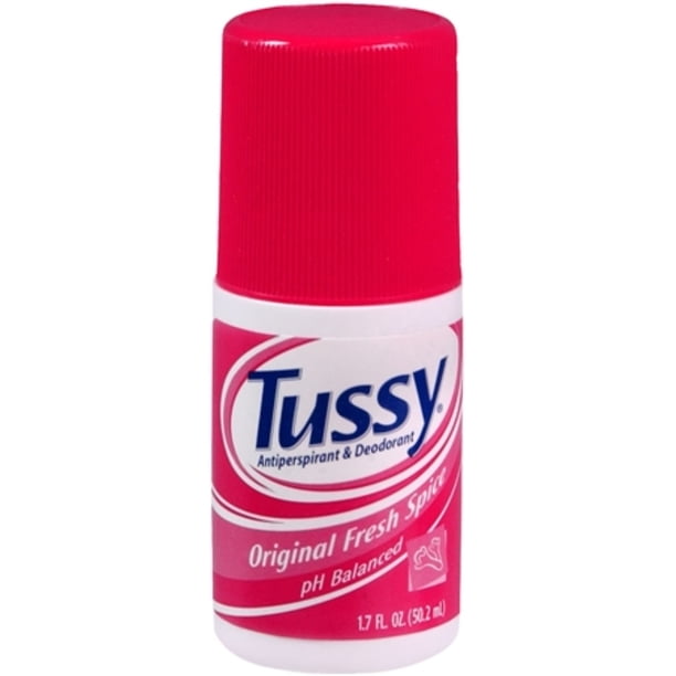Tussy AntiPerspirant Deodorant RollOn Original, Fresh Spice 1.70 oz (Pack of 6)